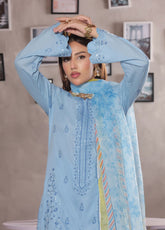 Jasmine By Soghat Creation Chikankari Cotton 3 Piece Unstitched Suit SC25JV3 D-01